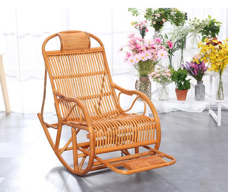 山頭林村藤搖椅 搖椅家用老人搖搖椅躺椅真藤椅.